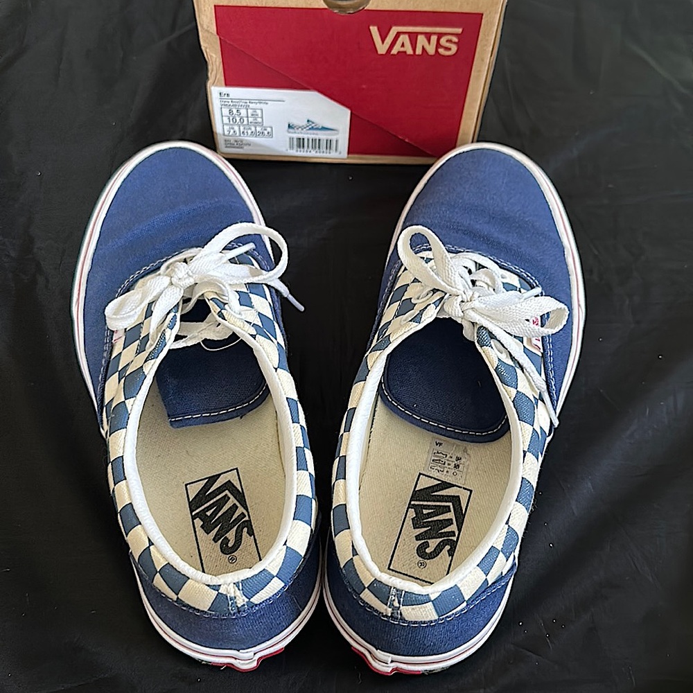 VANS Era BMX True Navy White Unisex US Men 8.5 US Women 10.0 Checkered Sneakers